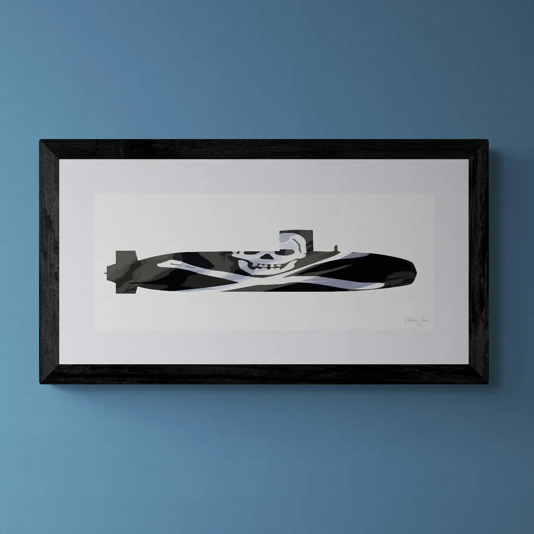 Swiftsure Class Submarine Jolly Roger Print