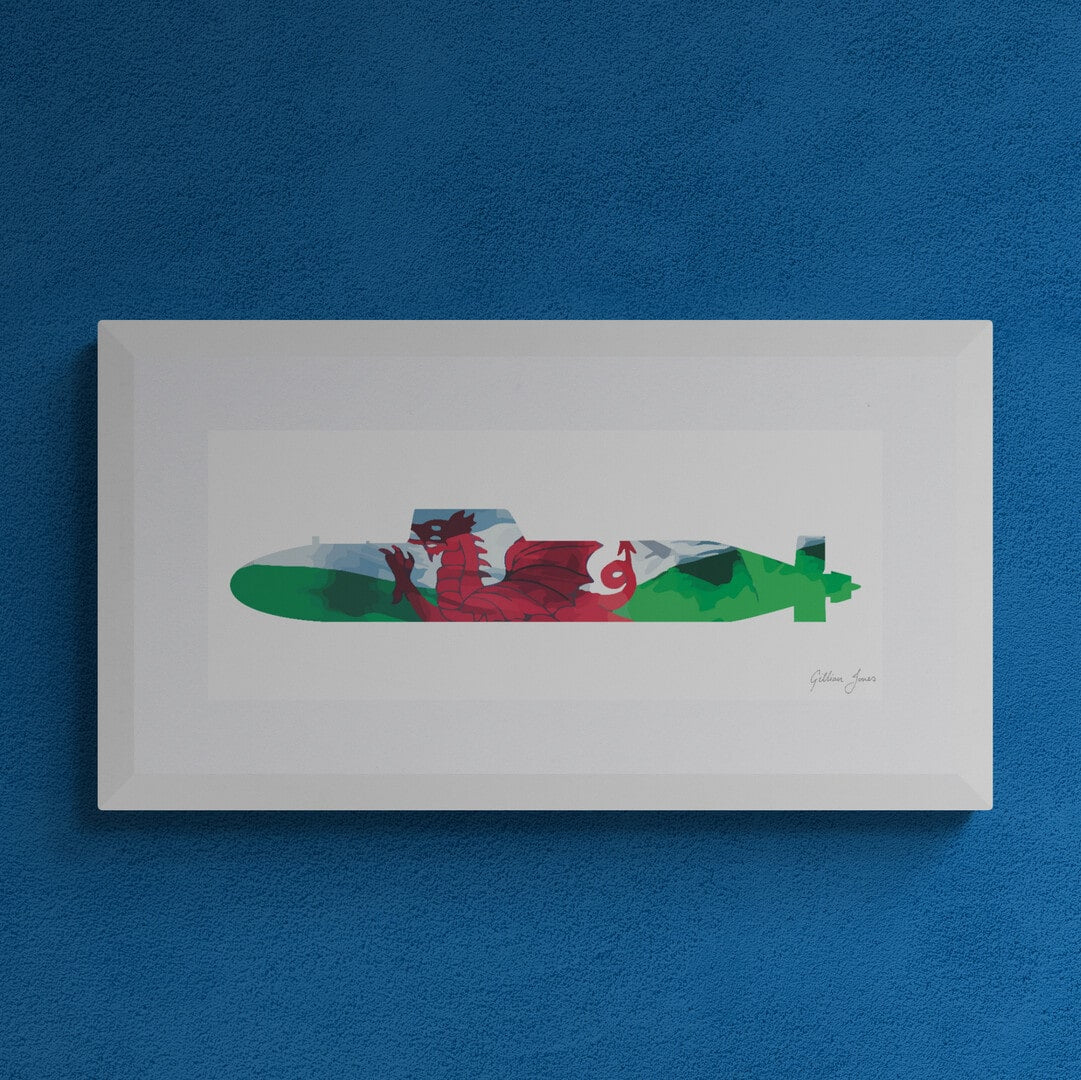 Astute Class Welsh Flag Print