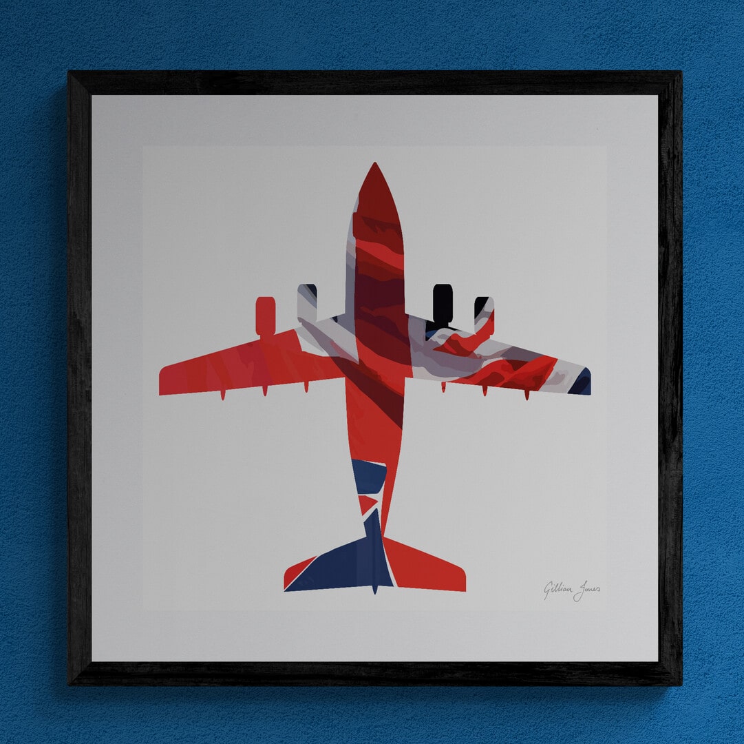 BAe 146-100 / Avro RJ Union Flag Print