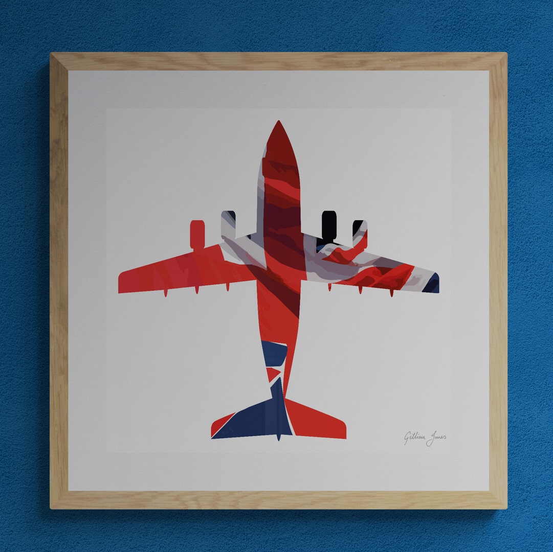 BAe 146-100 / Avro RJ Union Flag Print