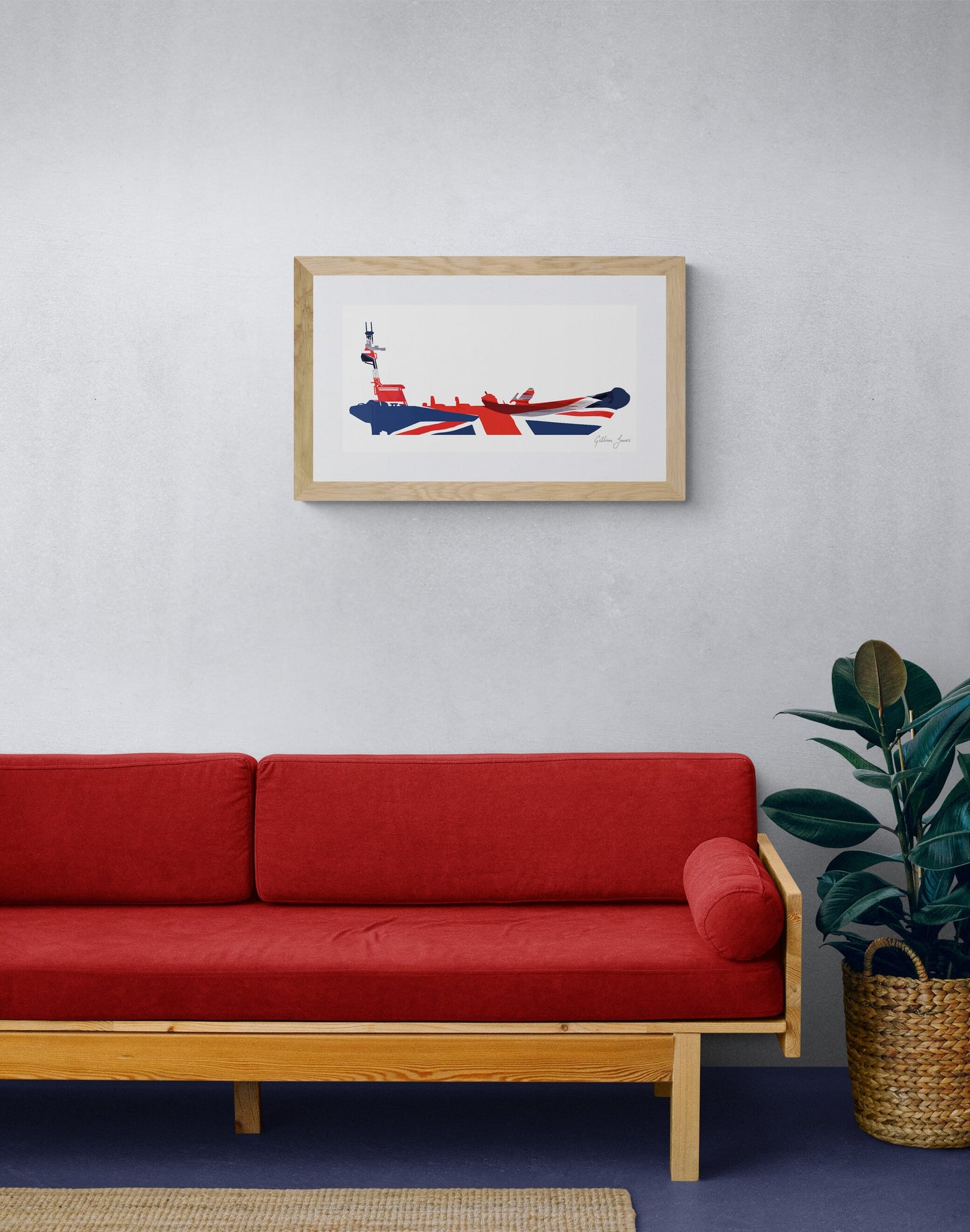 B Class Atlantic 85 Lifeboat Union Flag Print
