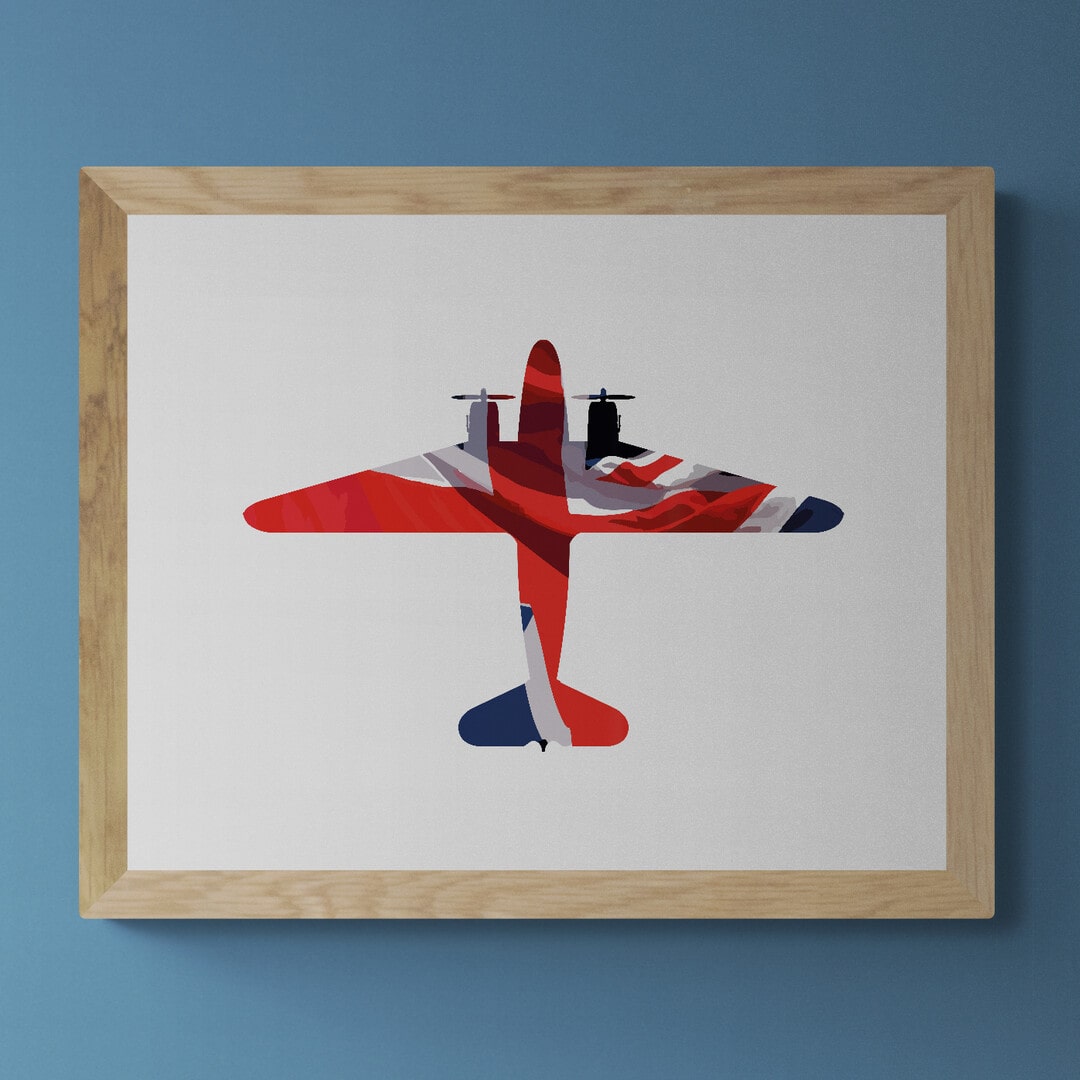 Douglas C47 Dakota Union Flag Print