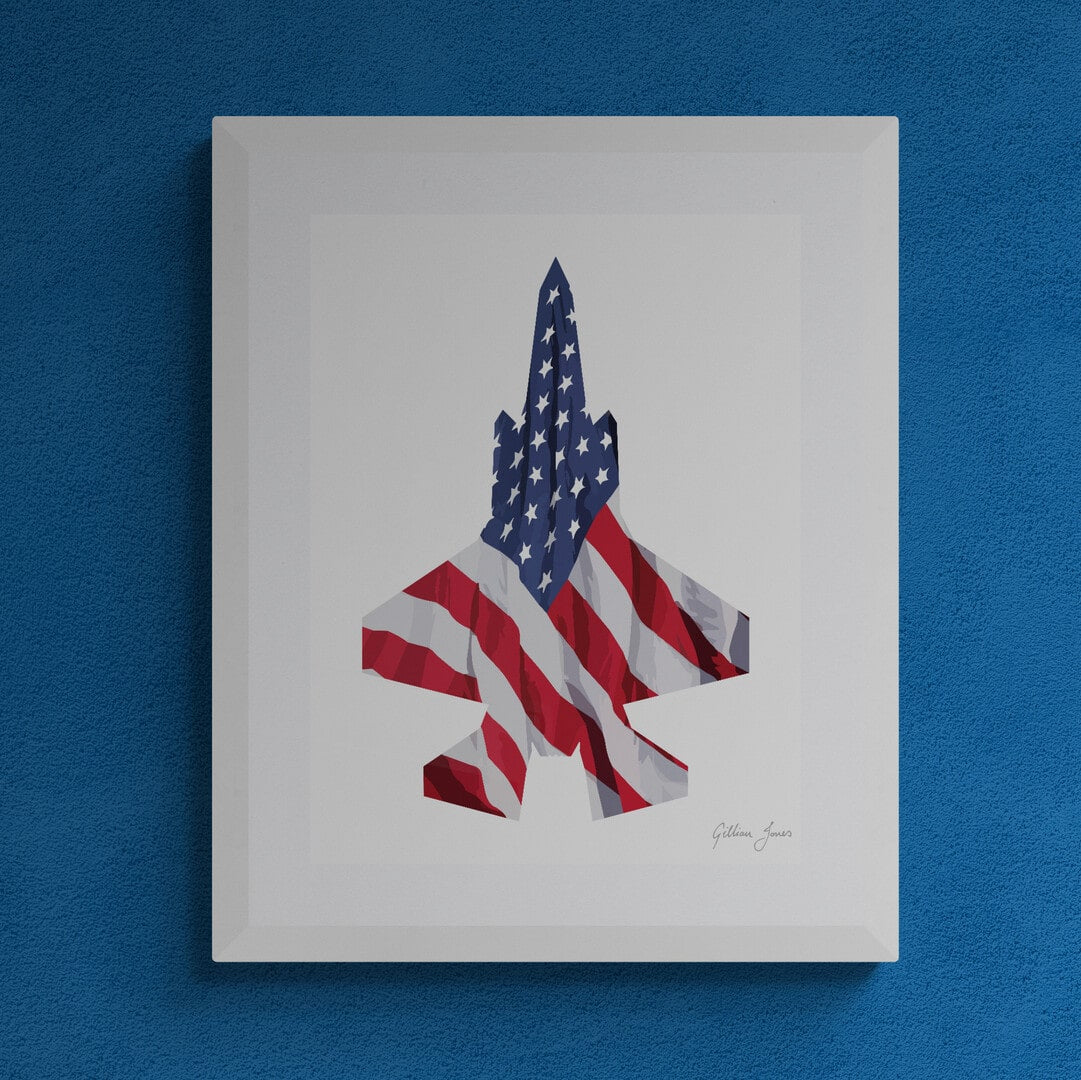 F-35 US Flag Print