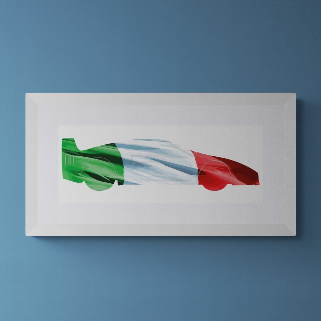 Ferrari F40 Italian Flag Print