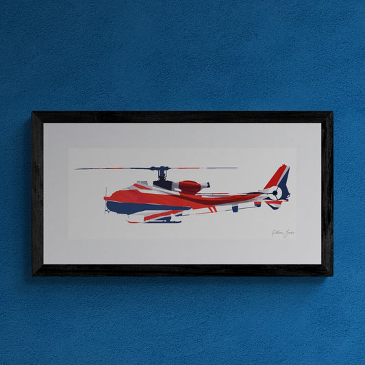Gazelle AH1 Union Flag Print