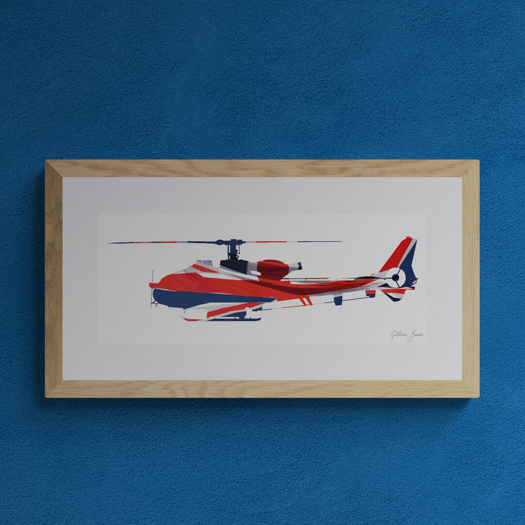 Gazelle AH1 Union Flag Print