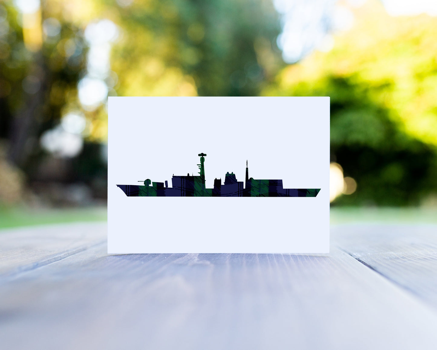 HMS Argyll Black Watch Tartan Greeting Card