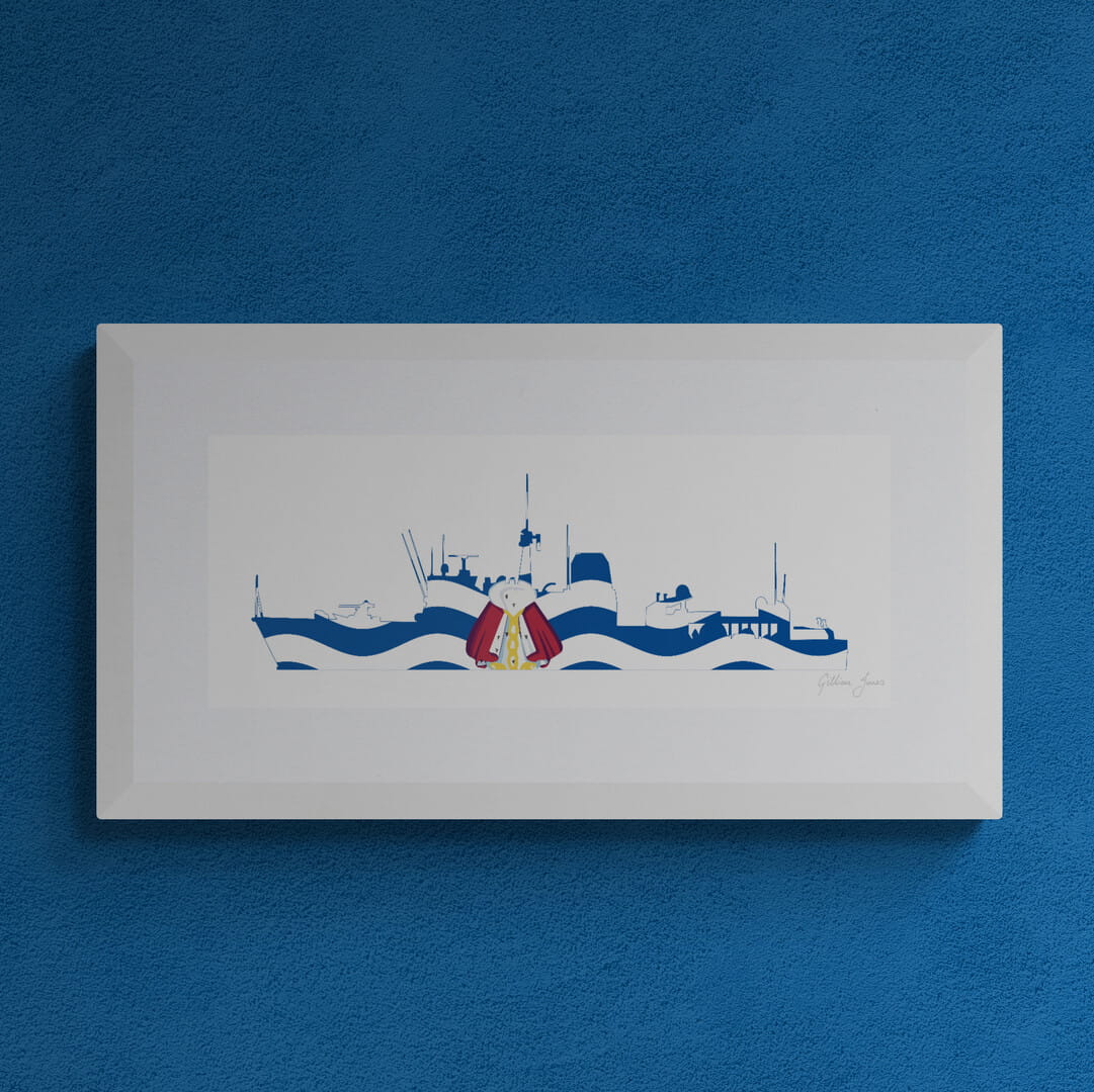 HMS Brecon Silhouette Print