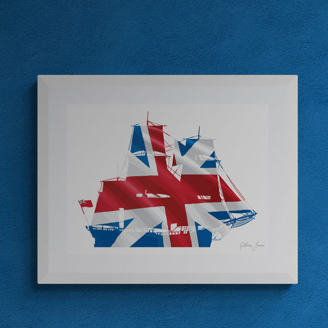 HMS Endeavour Union Flag Print