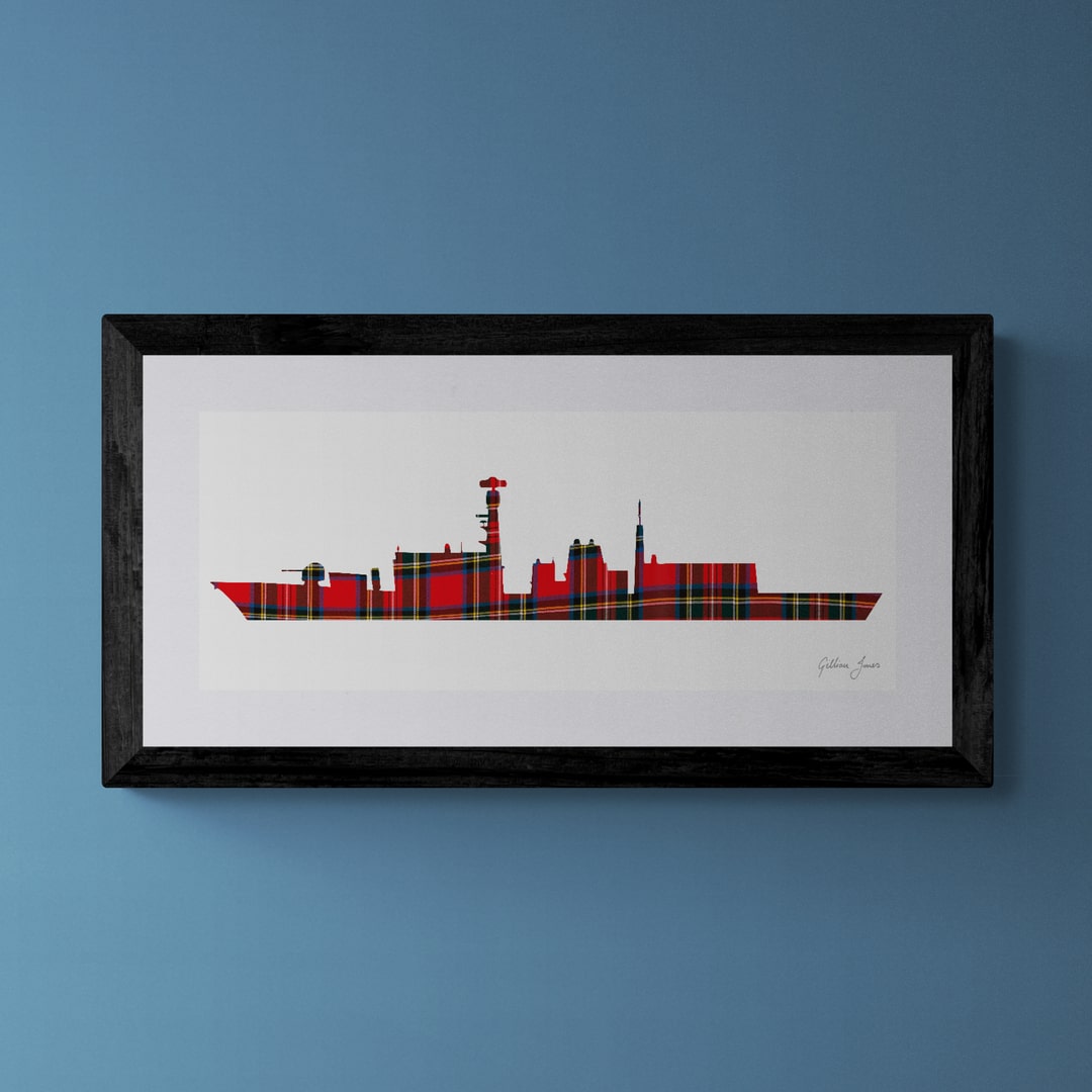 HMS Lancaster Tartan Print