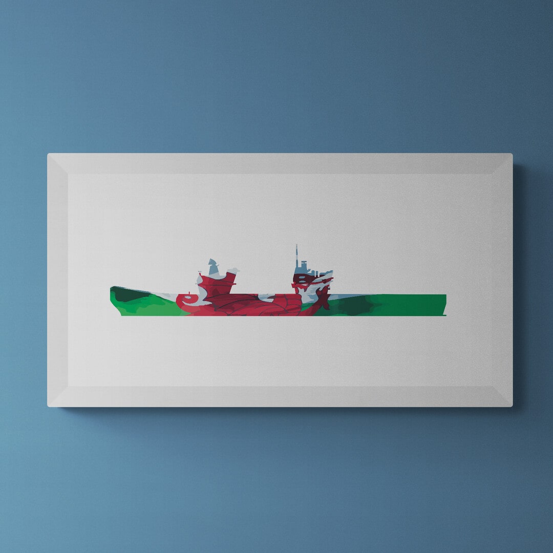 HMS Prince of Wales Welsh Flag Print