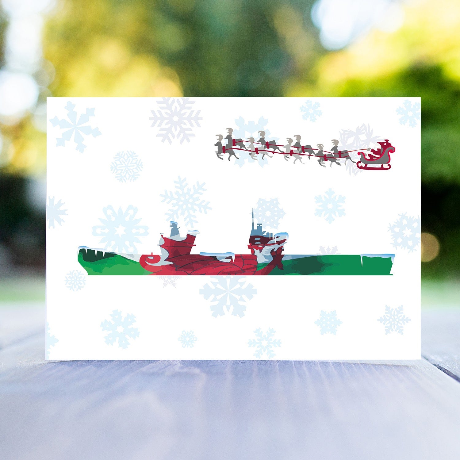 HMS Prince of Wales Christmas Card Gillian Jones Designs