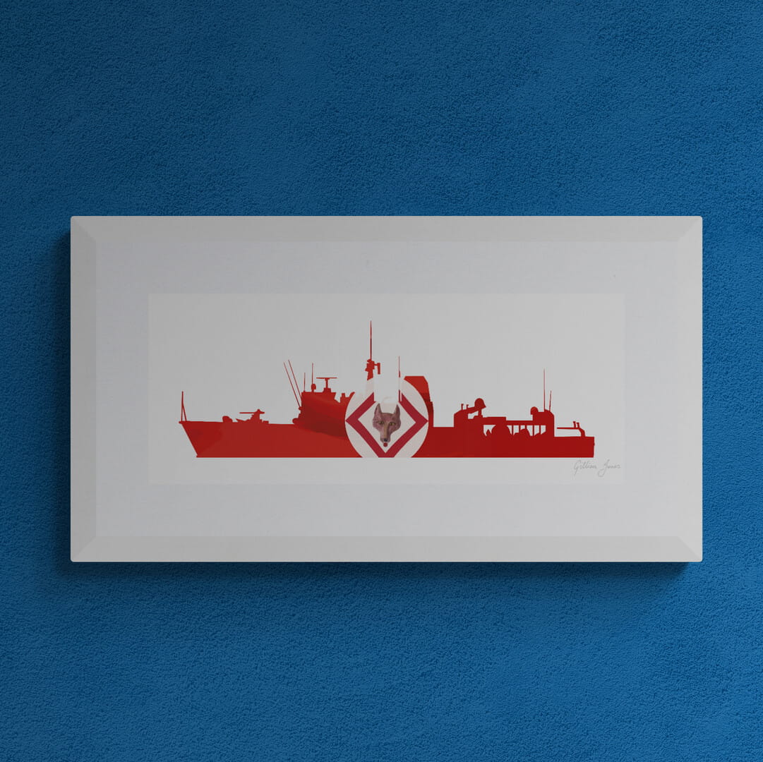 HMS Atherstone Silhouette Print