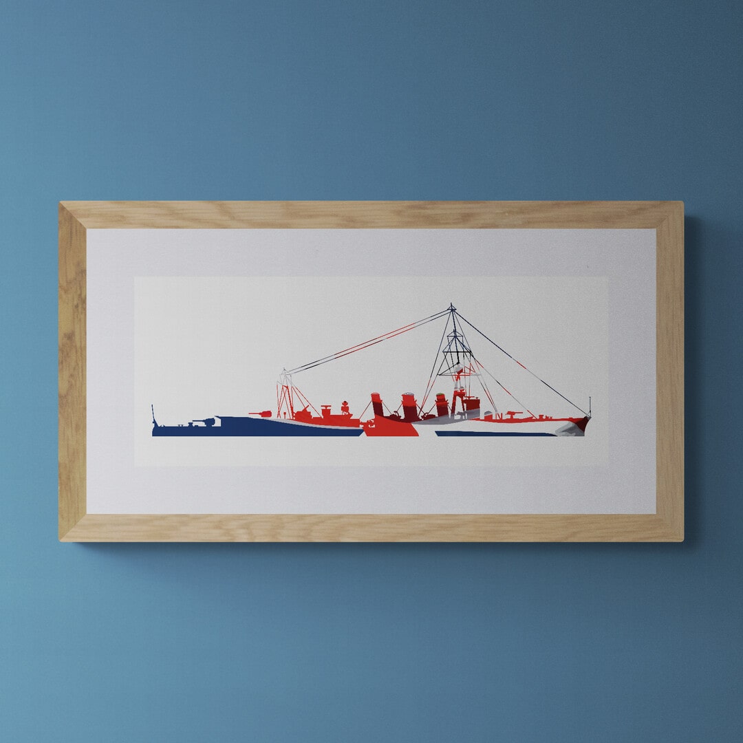 HMS Caroline Union Flag Print