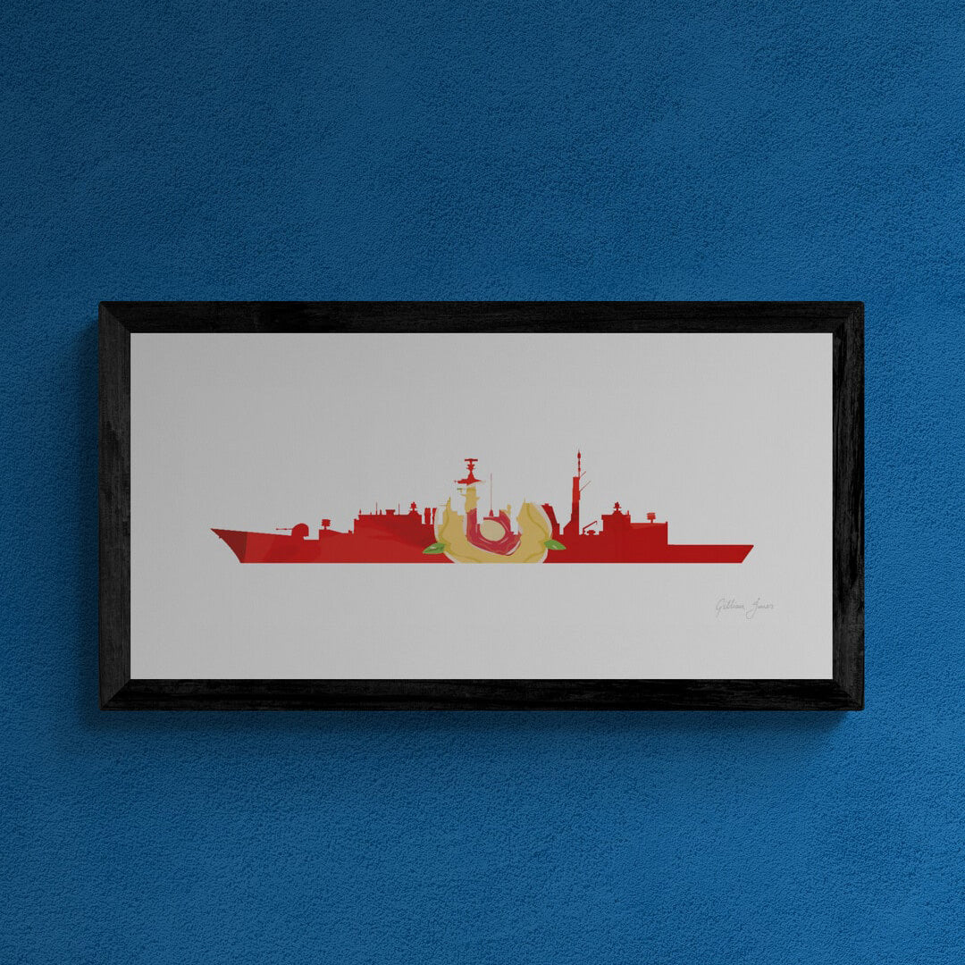 HMS CUMBERLAND T22 Frigate Print