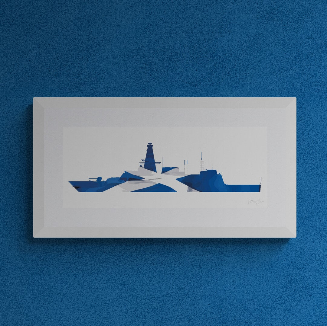 HMS Glasgow Type 26 Frigate Saltire Print