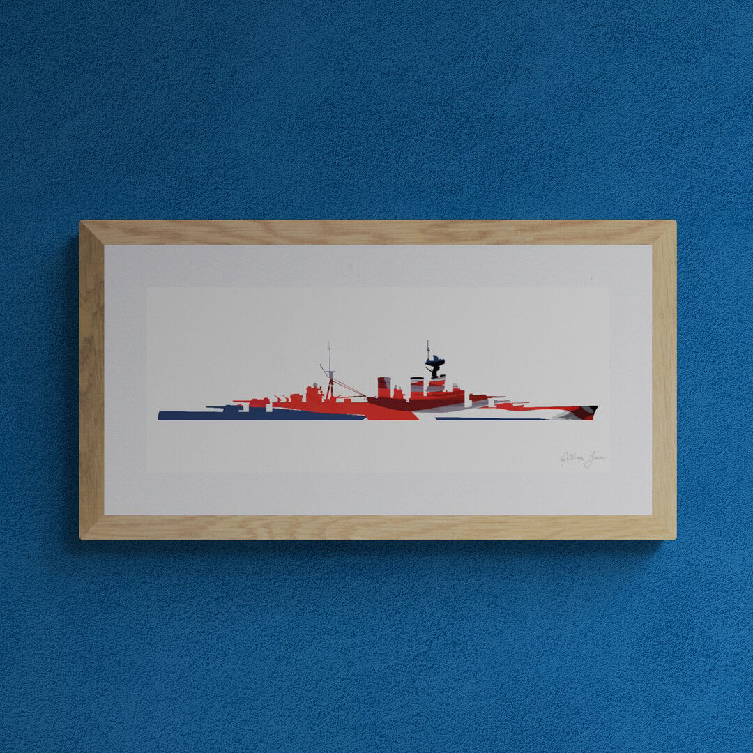 HMS HOOD Union Flag Print
