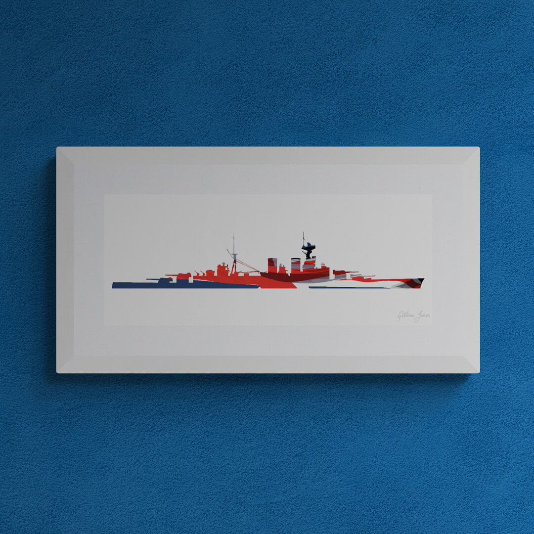 HMS HOOD Union Flag Print