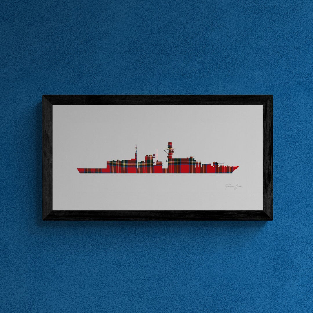 HMS Lancaster Tartan Print