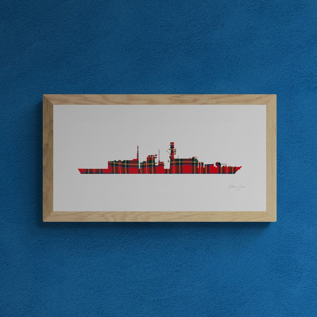 HMS Lancaster Tartan Print