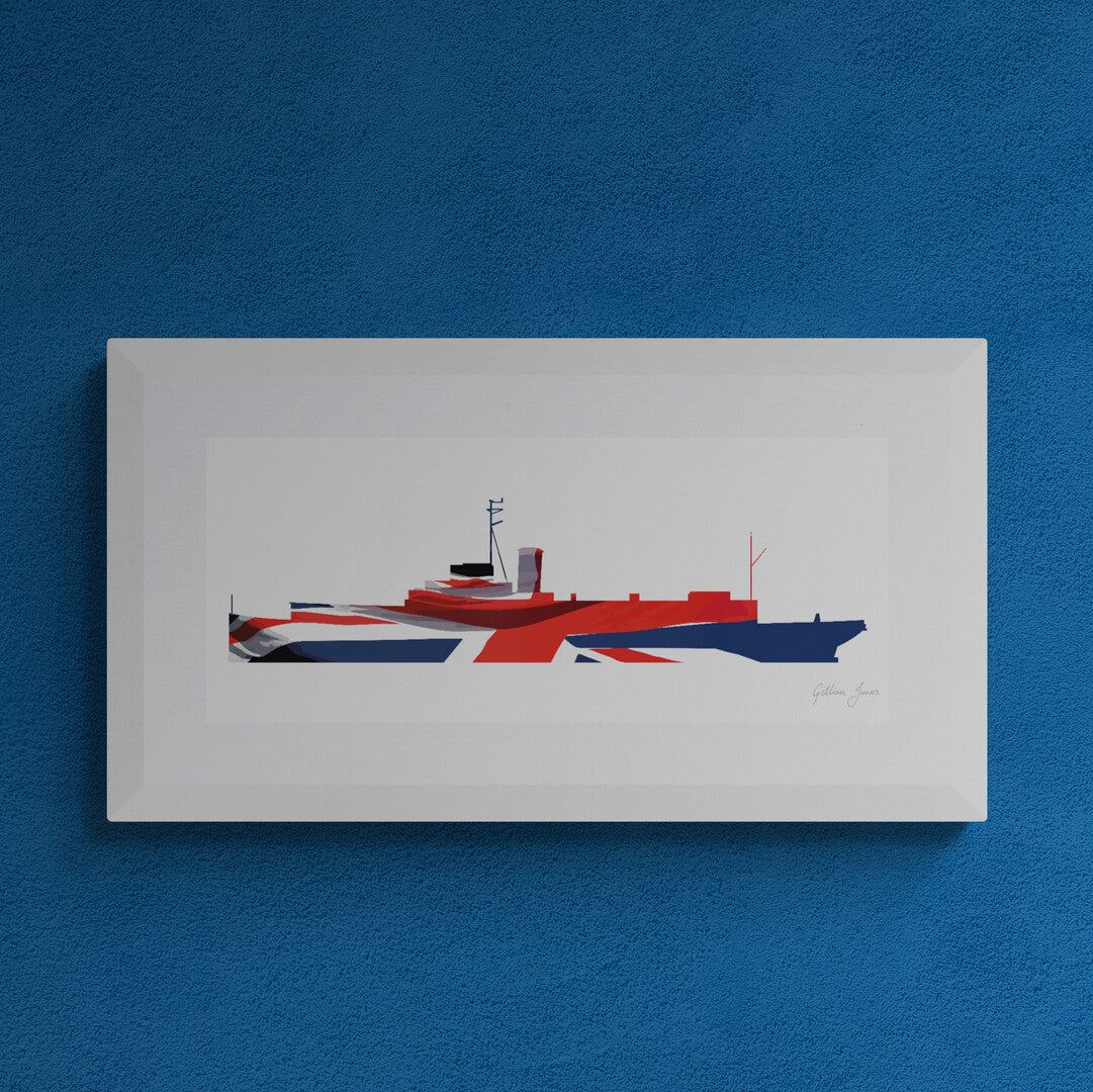 HMS Tiger Helicopter Cruiser Union Flag Print