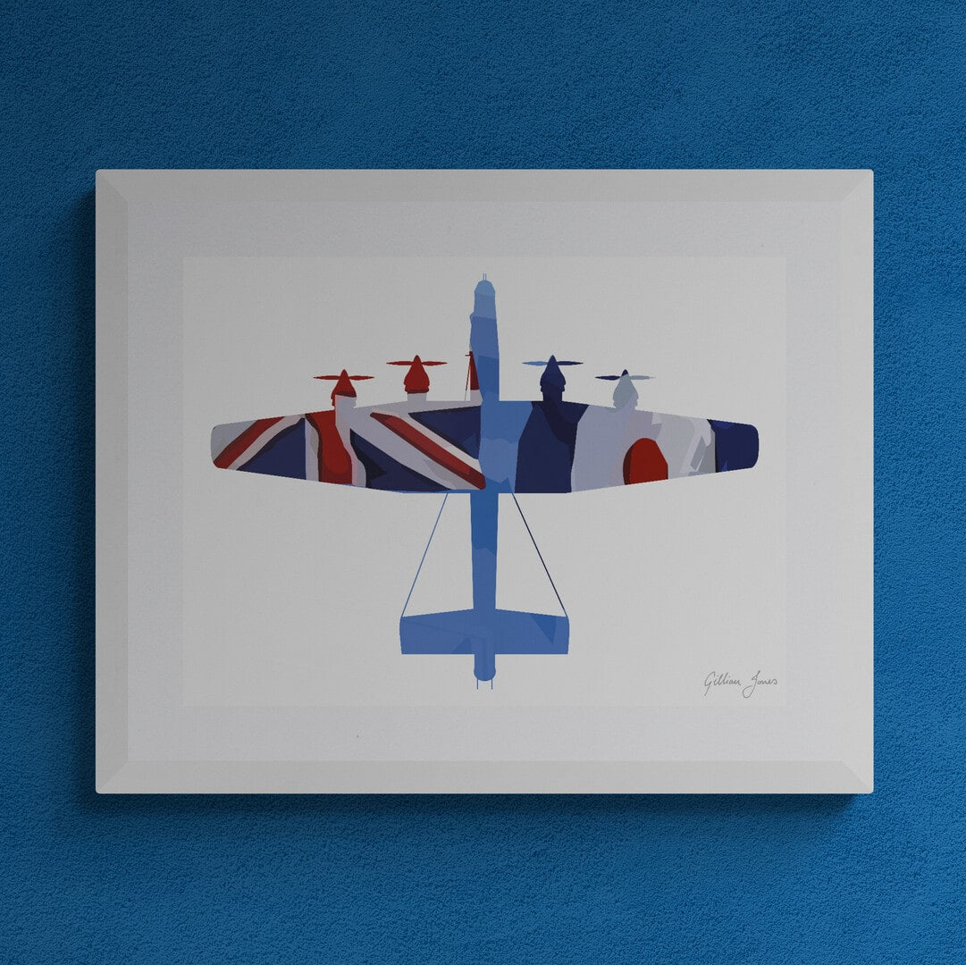 Halifax RAF Ensign Print