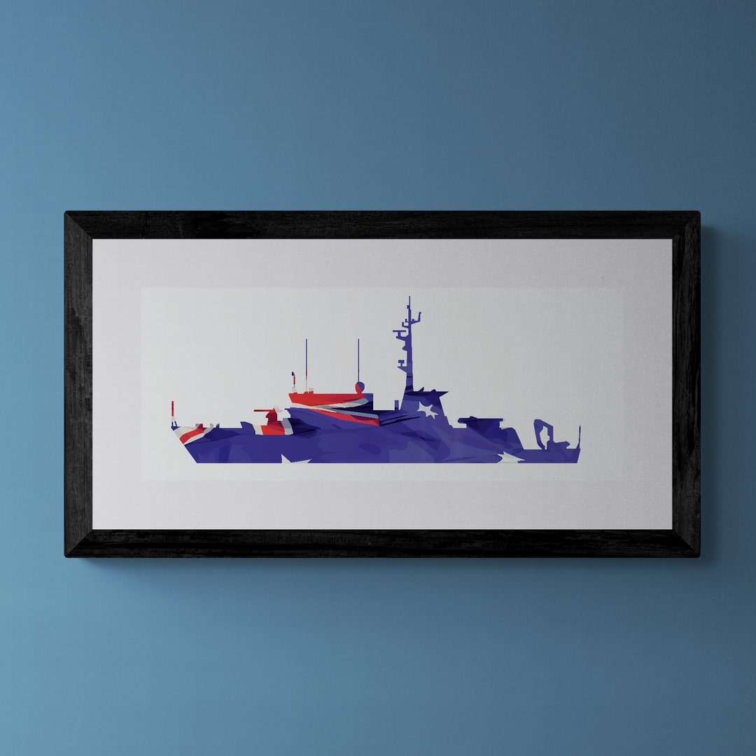 Huon Class Australian Flag Print