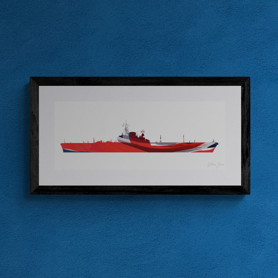 Implacable Class Aircraft Carrier Union Flag Print