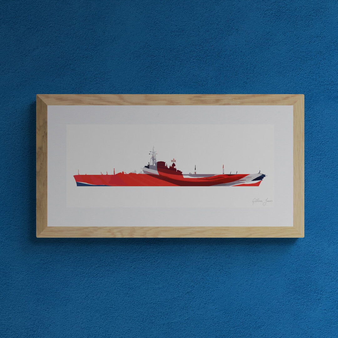 Implacable Class Aircraft Carrier Union Flag Print