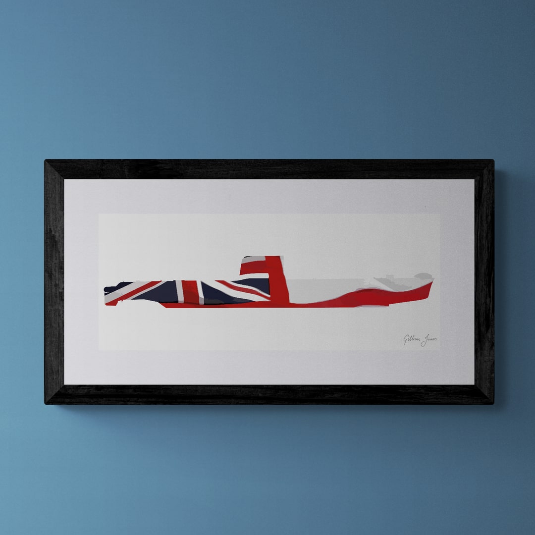 Oberon Class Submarine White Ensign Print