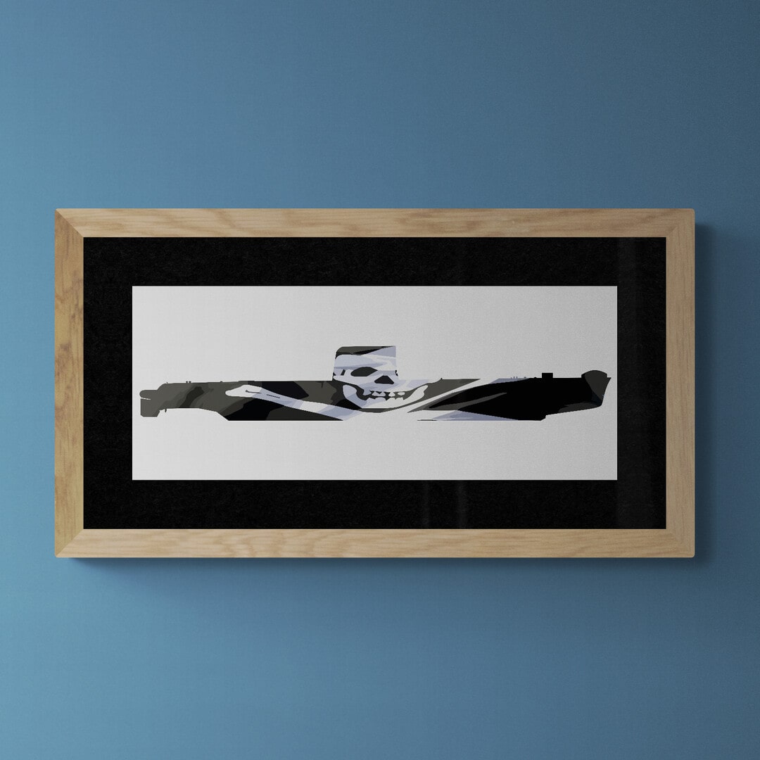 Oberon Class Submarine Jolly Roger Print