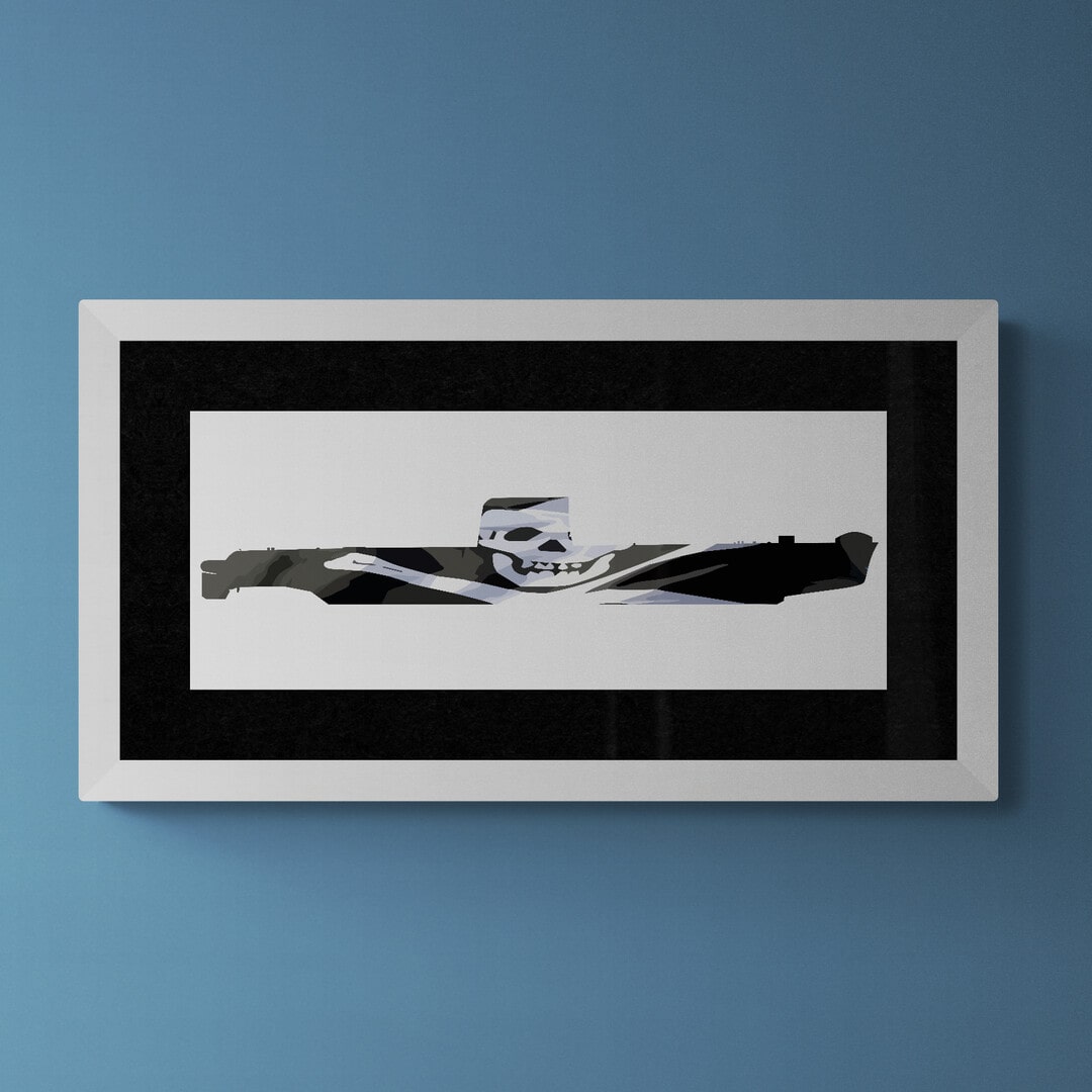 Oberon Class Submarine Jolly Roger Print