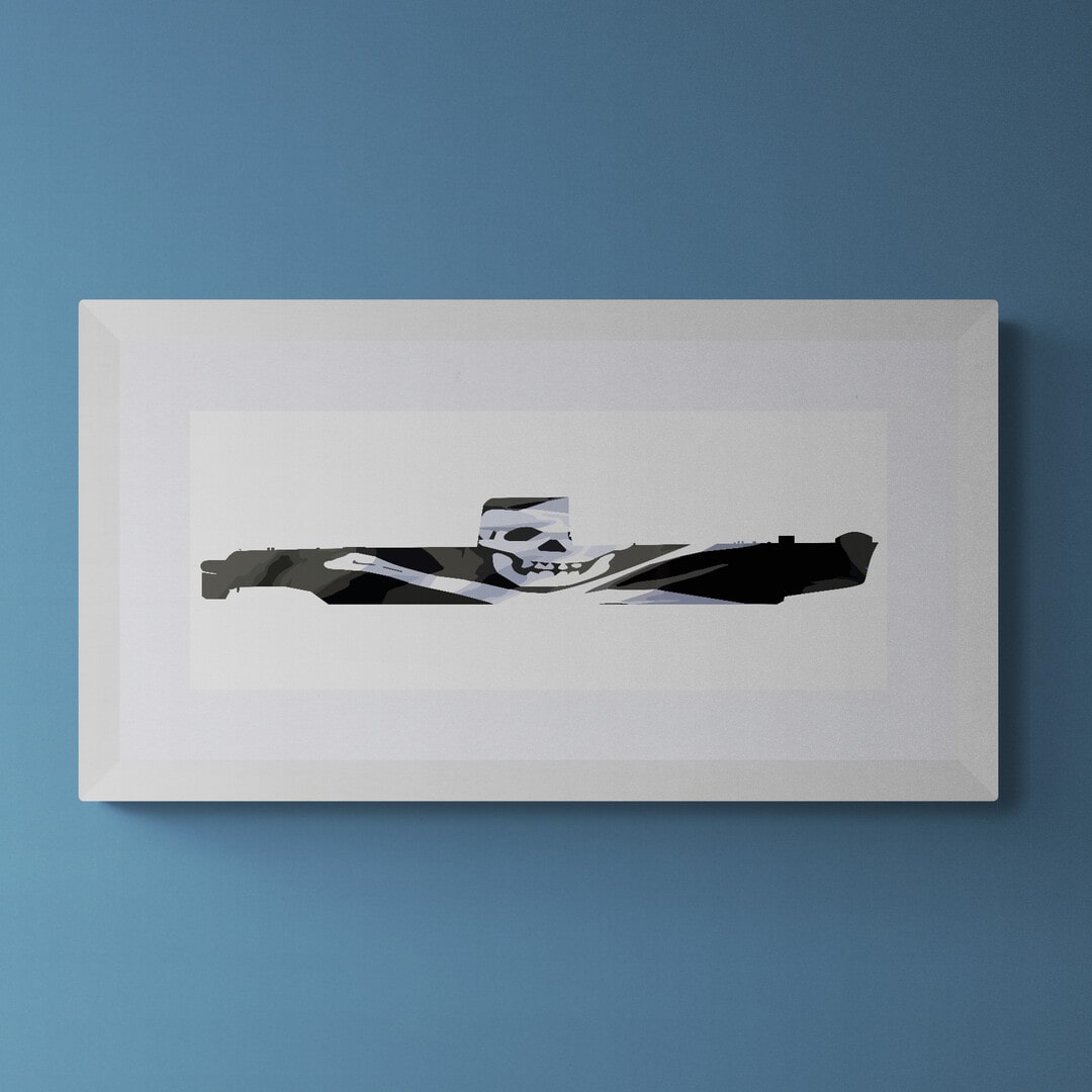 Oberon Class Submarine Jolly Roger Print