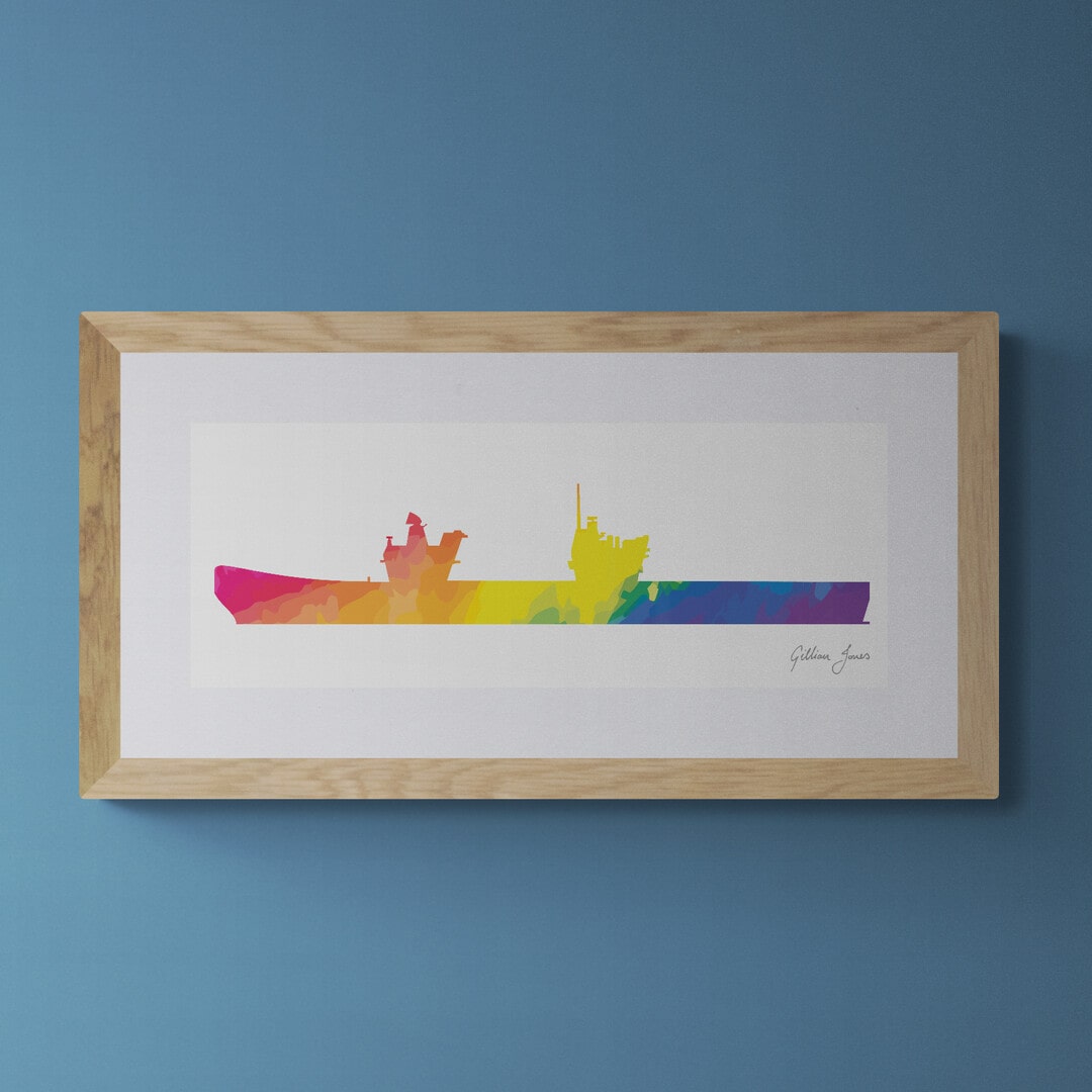 Queen Elizabeth Class Rainbow Print