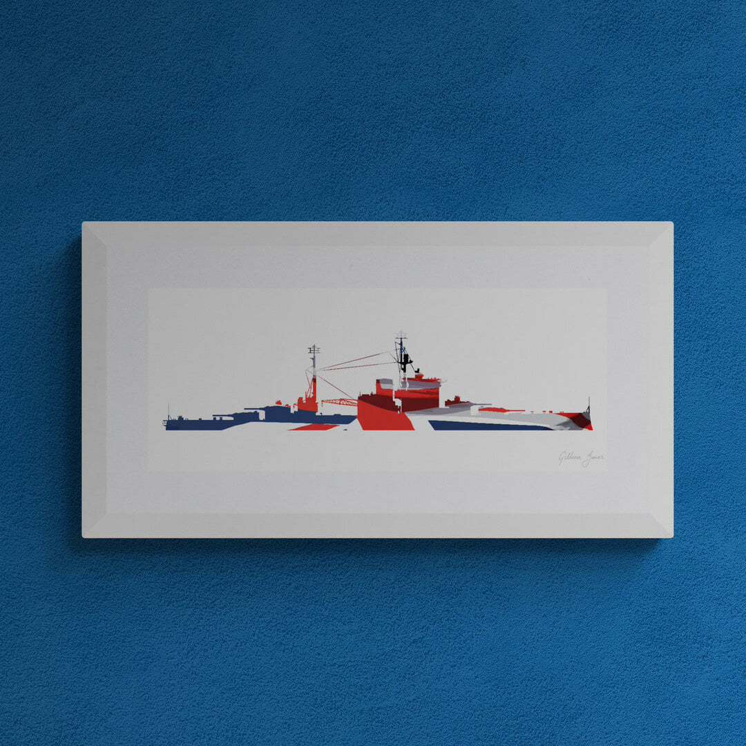 Queen Elizabeth Class Battleship Union Flag Print