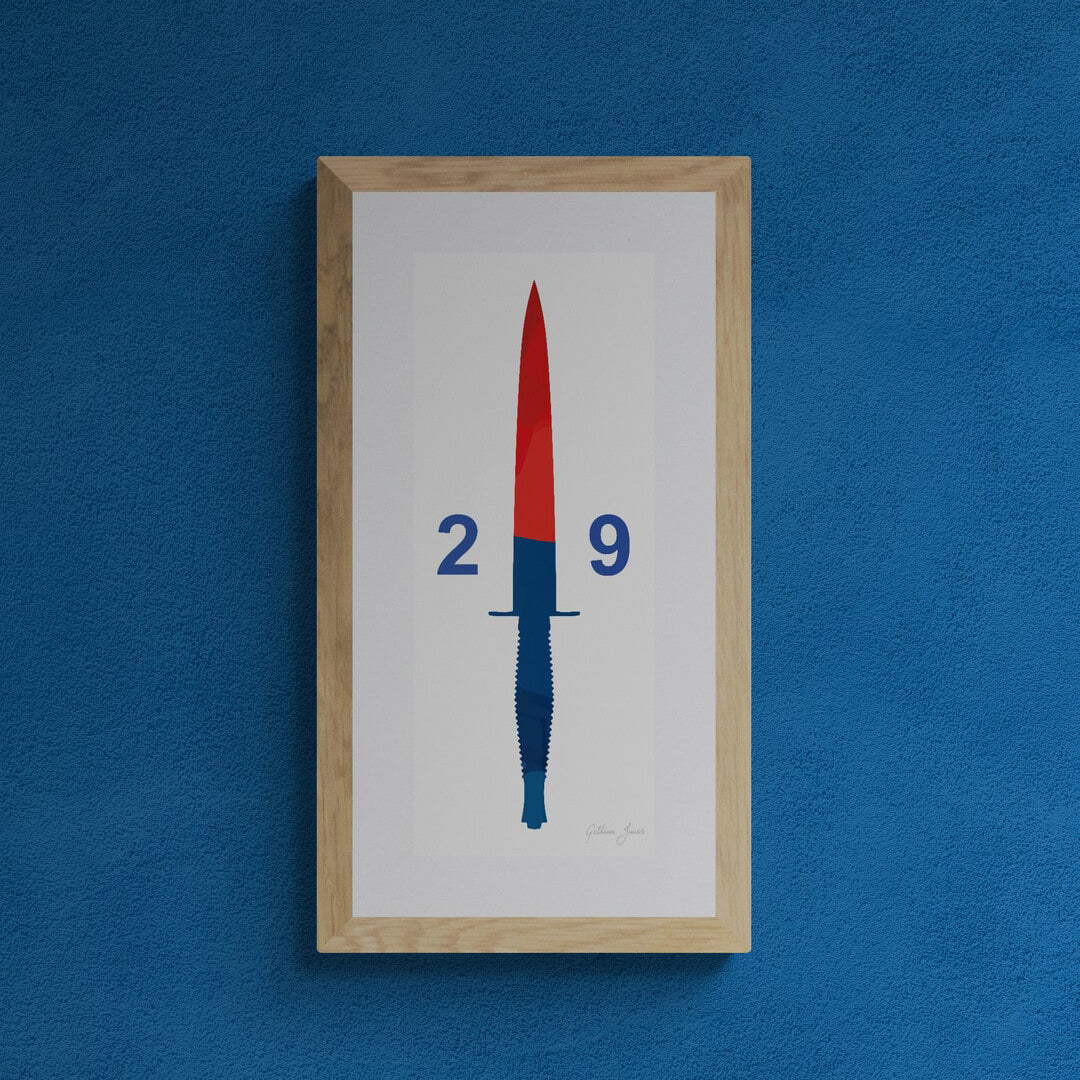 Royal Artillery 29 Commando Dagger Print
