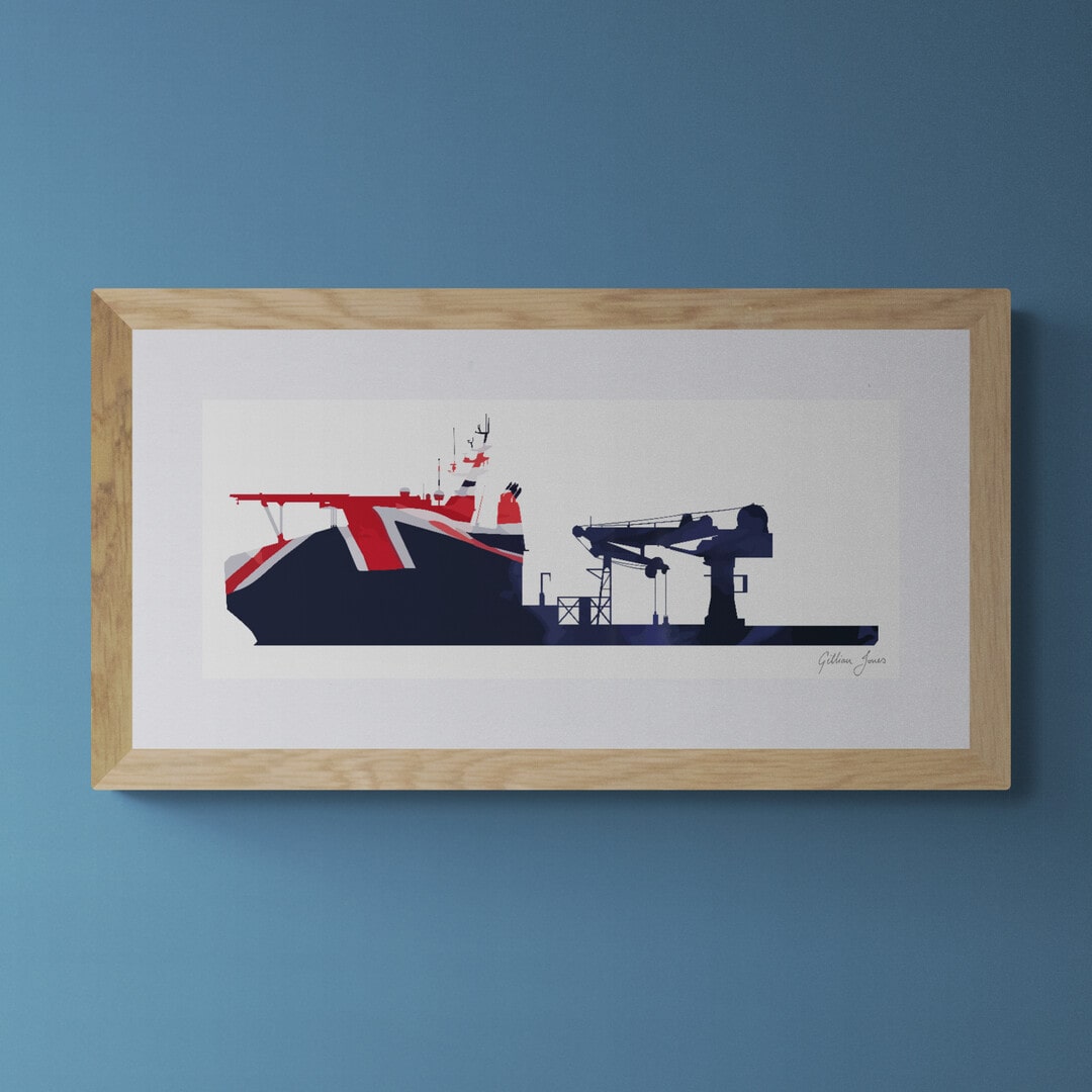 RFA Proteus Blue Ensign Print