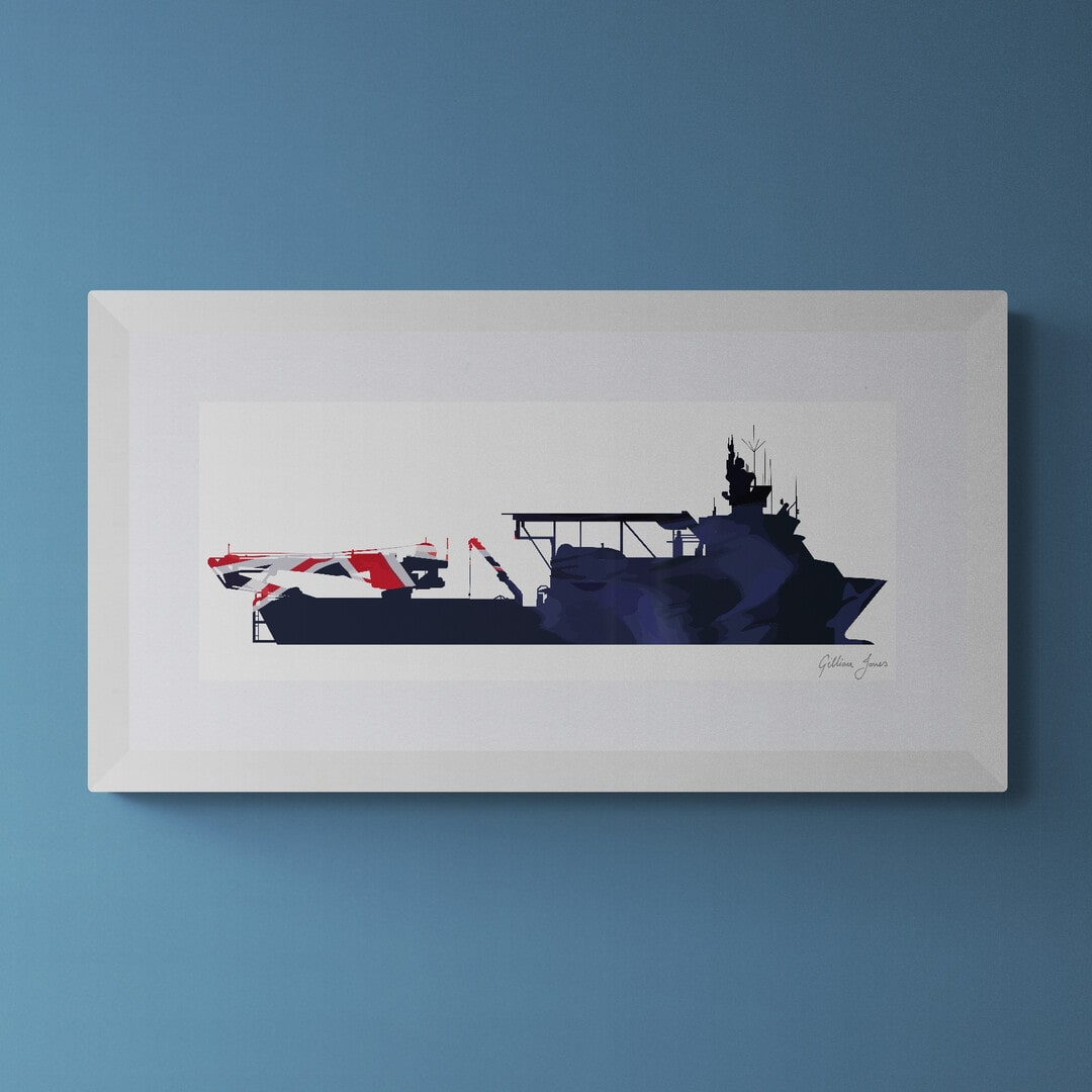 RFA Stirling Castle Blue Ensign Print