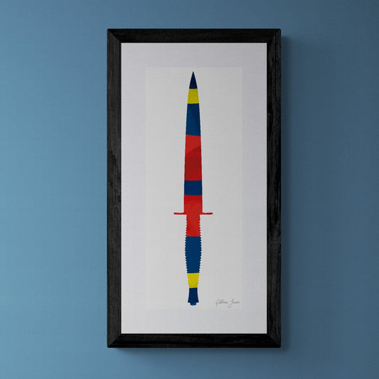 Royal Logistic Corps Commando Dagger Print
