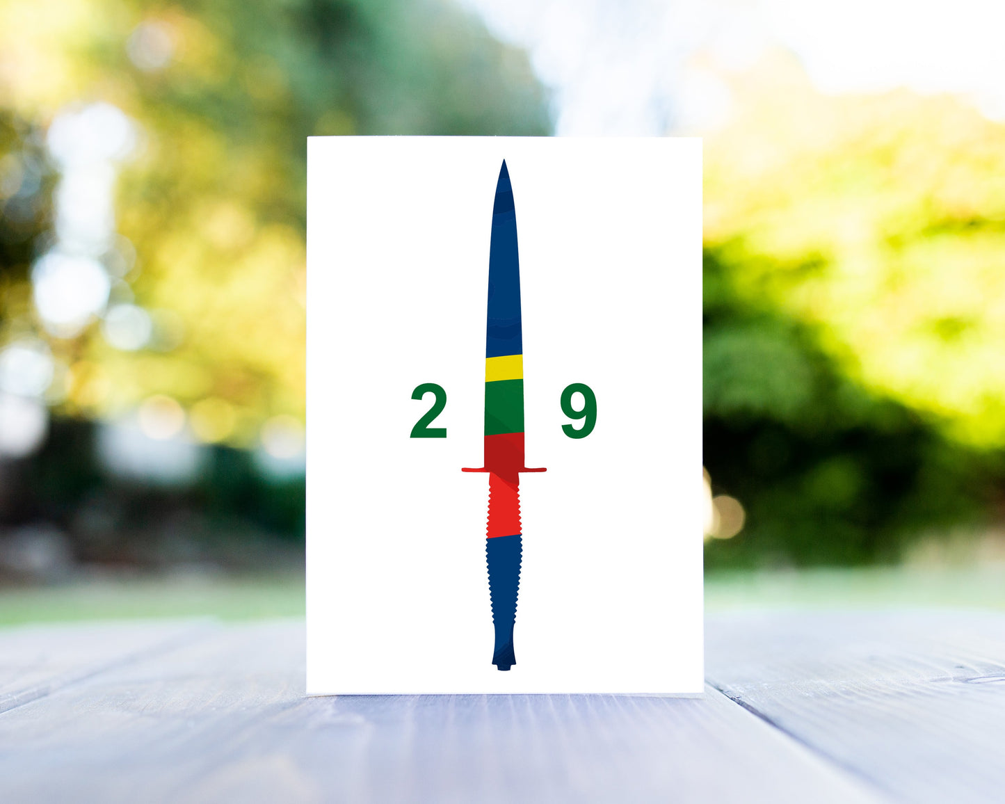 Royal Marines 29 Commando Dagger Greeting Card