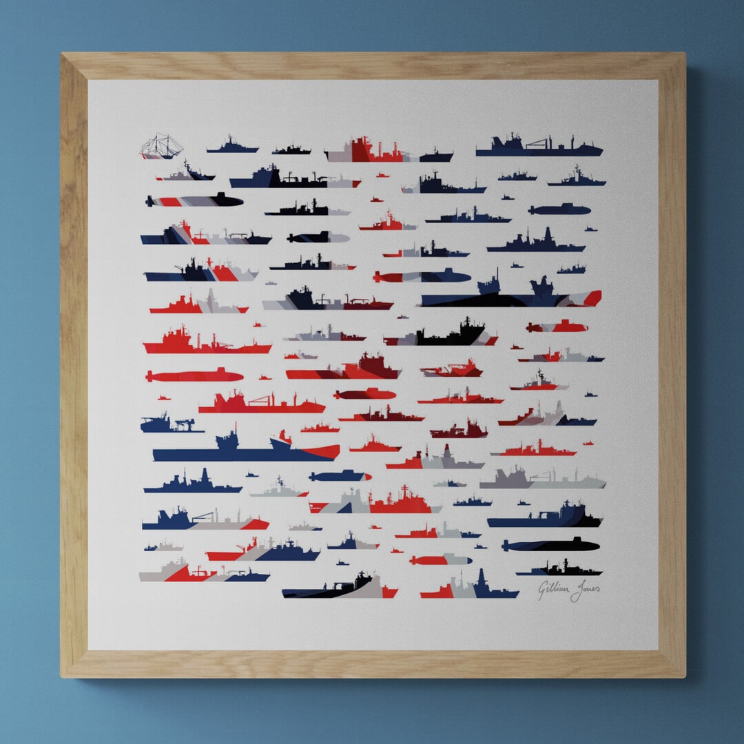 RN & RFA Fleet 2023 Union Flag Limited Edition Print
