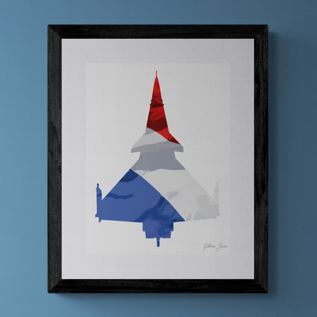 Rafale Marine French Flag Print