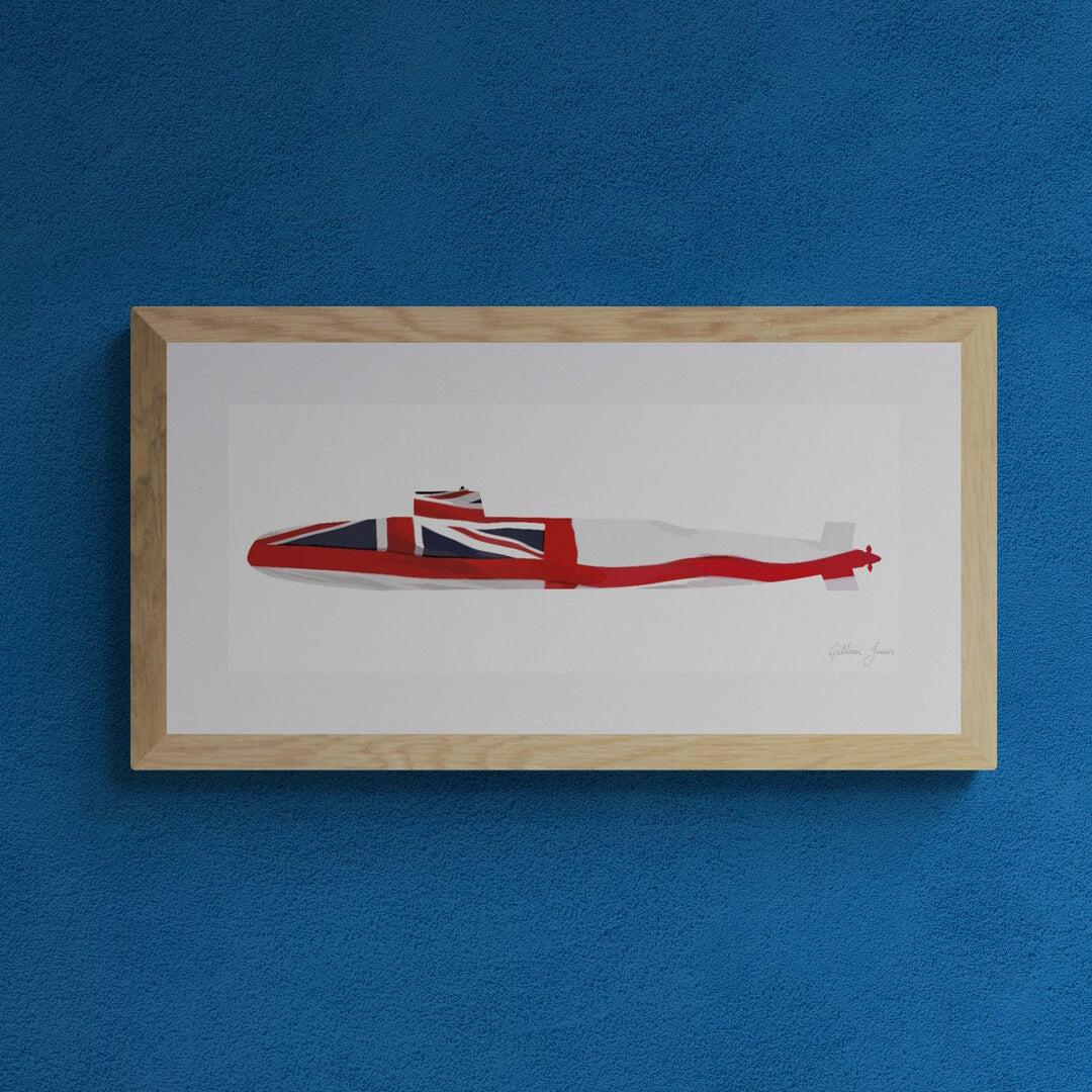 Resolution Class Submarine White Ensign Print