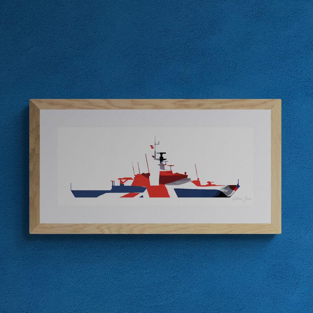 River Class Batch 2 OPV Union Flag Print