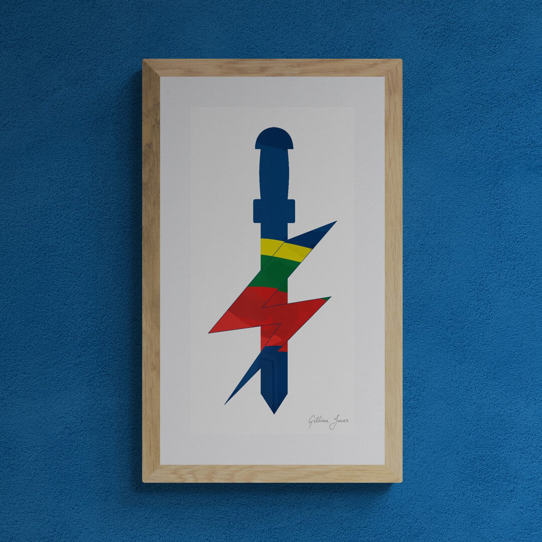 Special Forces Support Group Royal Marines Dagger Print