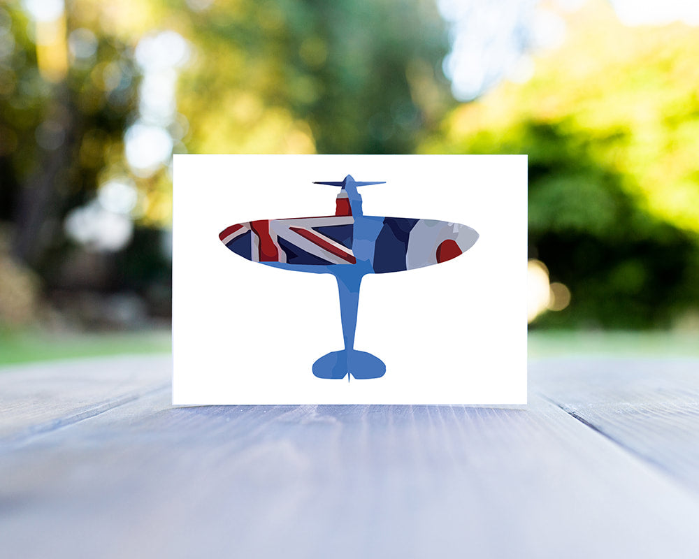 Spitfire RAF Ensign Greeting Card