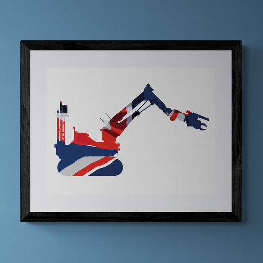 Harris T7 (Project Starter) Bomb Disposal Robot Union Flag Print