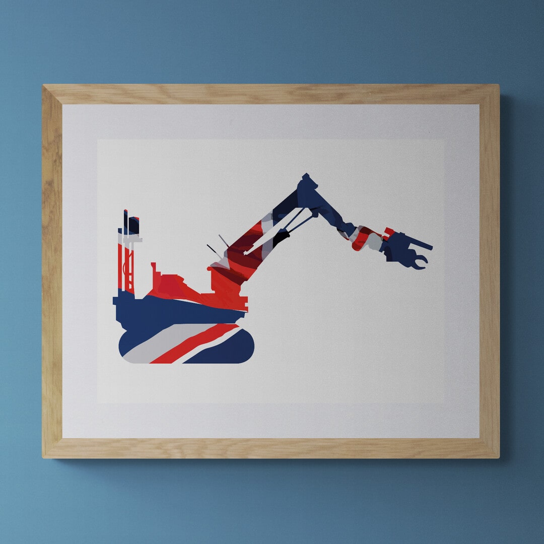 Harris T7 (Project Starter) Bomb Disposal Robot Union Flag Print
