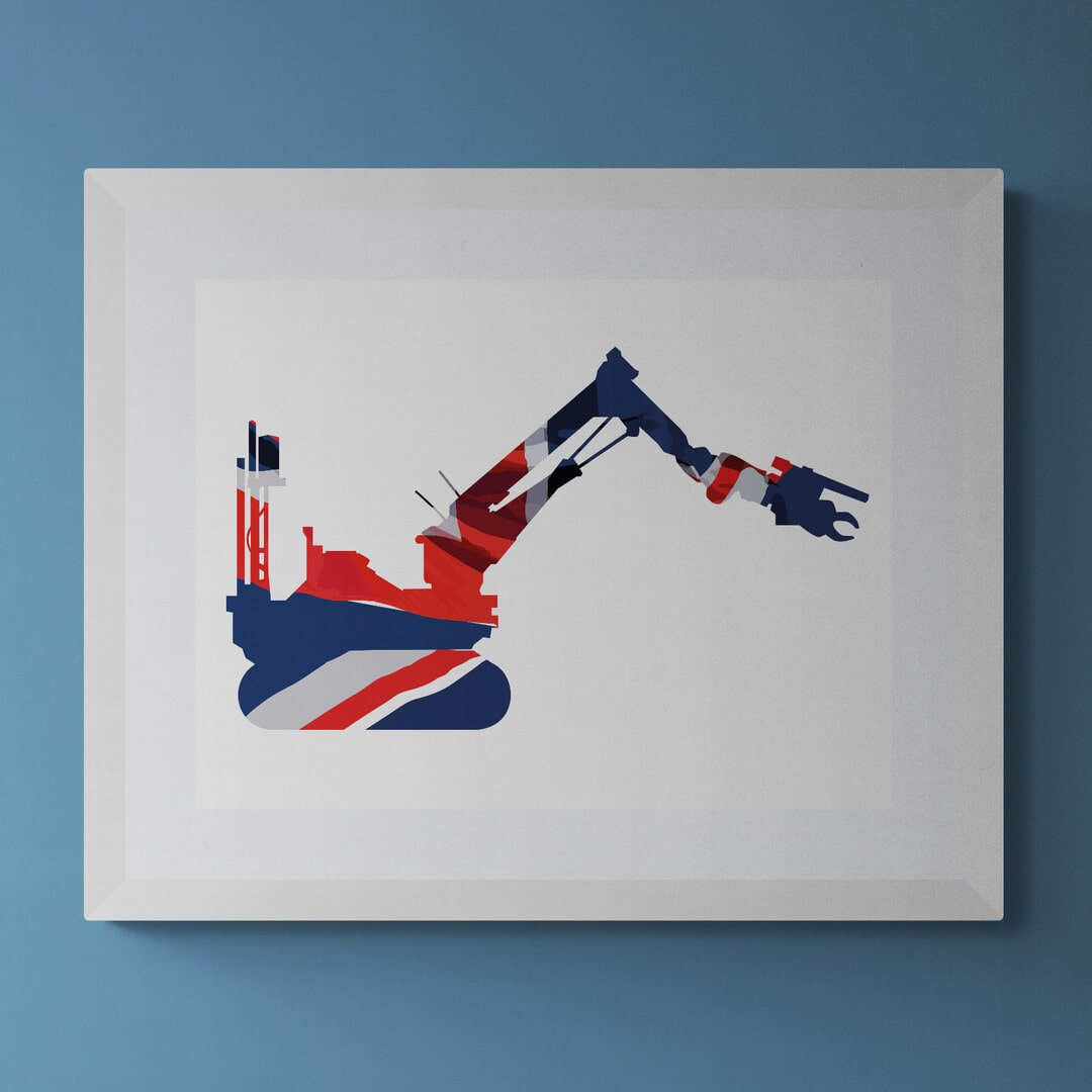 Harris T7 (Project Starter) Bomb Disposal Robot Union Flag Print