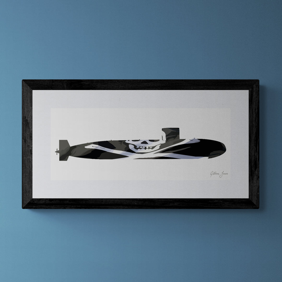 Swiftsure Class Submarine Jolly Roger Print